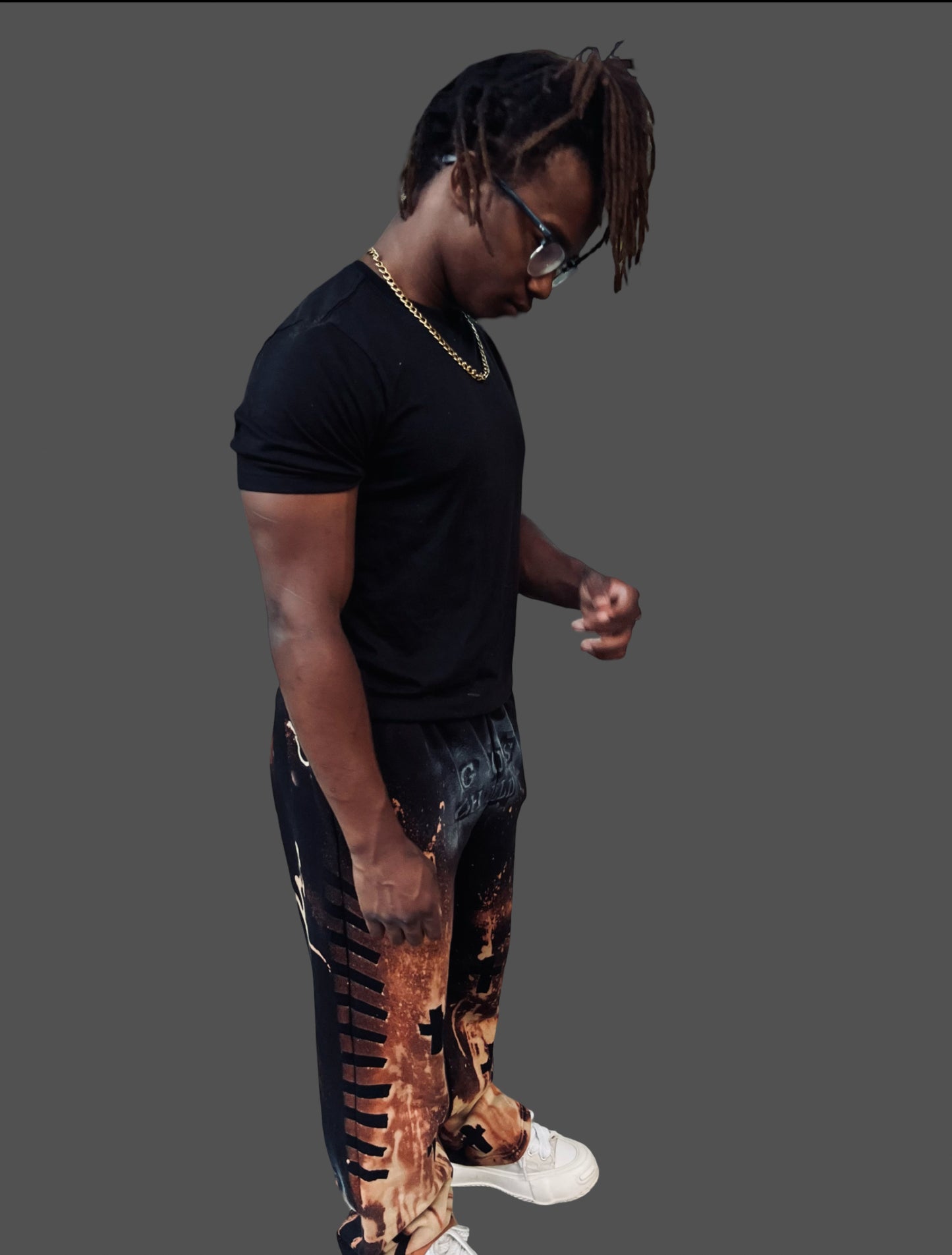 Graphic Sweatpants: “WLM” Brand