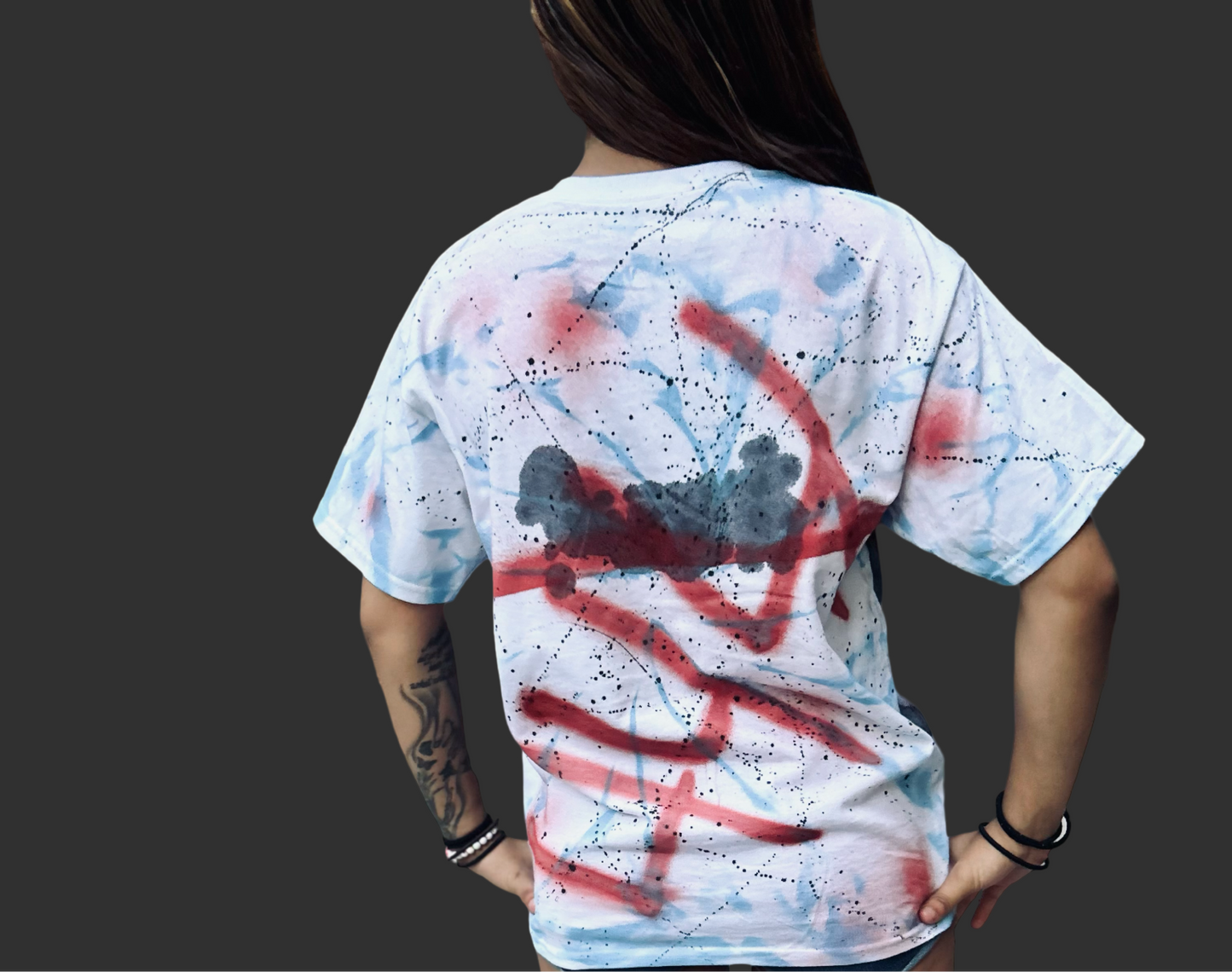 Slightly distraught blessed Streetwear graffiti Tee
